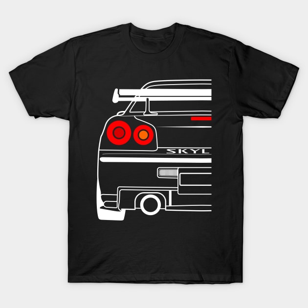 Skyline GTR Half T-Shirt by HSDESIGNS